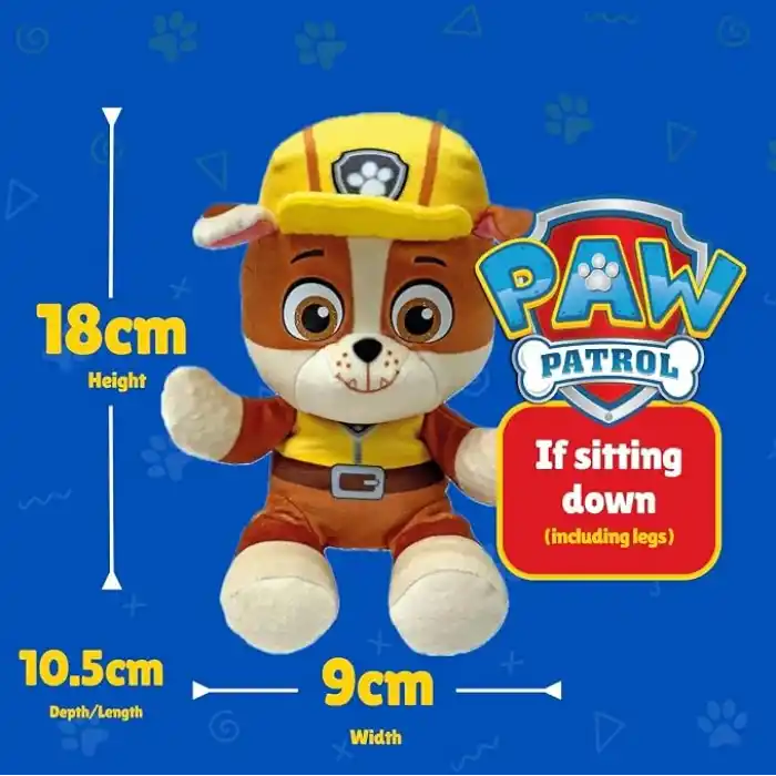 TY Rubble Paw Patrol çocuklar için yumuşak pelüş oyuncak, pelüş oyuncak, koleksiyon parçası, Beanie Babies serisi, standart