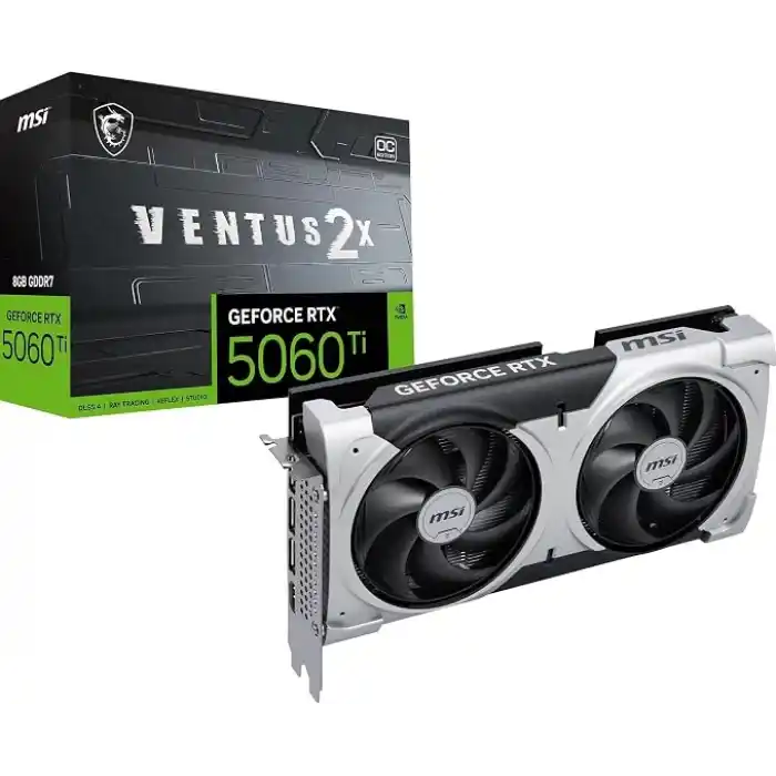 MSI VGA GeForce RTX 5060 TI 8G VENTUS 2X OC PLUS RTX5060TI 8GB GDDR7 128B DX12 PCIE 5.0 X16 (3XDP 1XHDMI)