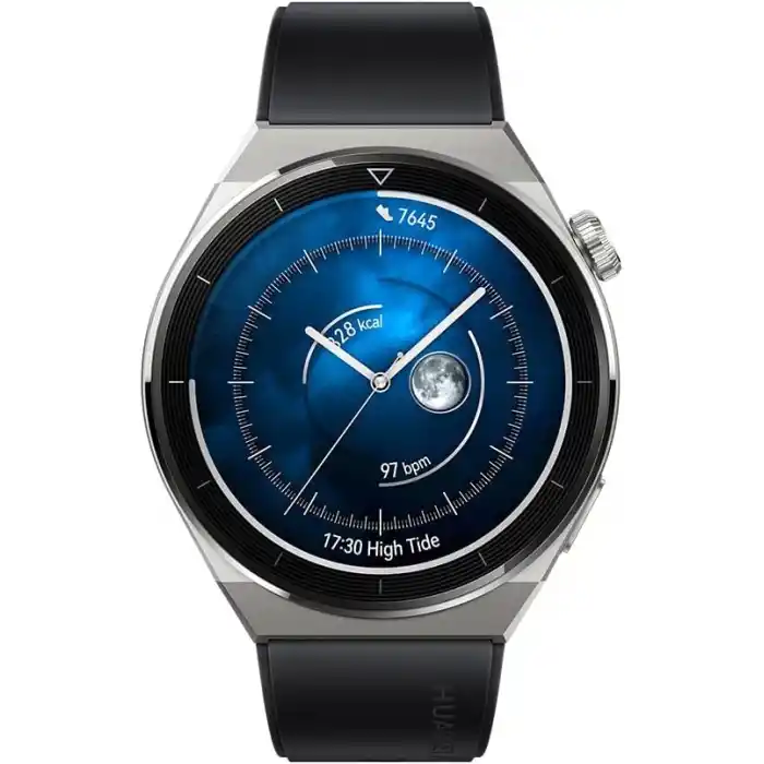 Huawei Watch GT 3 Pro 46mm Titanyum Kasa ve Siyah Kauçuk Kayış Akıllı Saat