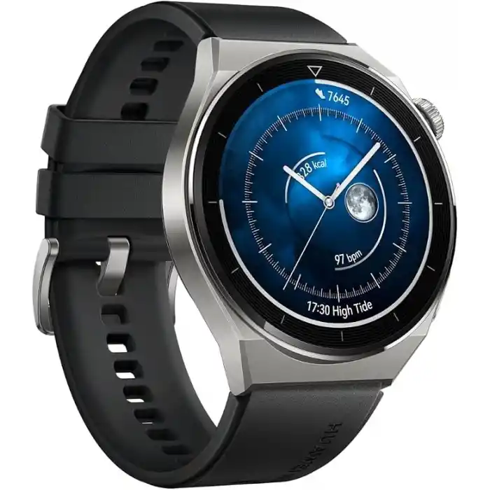 Huawei Watch GT 3 Pro 46mm Titanyum Kasa ve Siyah Kauçuk Kayış Akıllı Saat