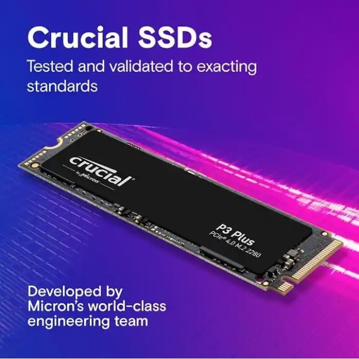 Crucial P3 Plus 1TB PCIe Gen4 3D NAND NVMe M.2 SSD, 5000 MB/sye kadar - CT1000P3PSSD8