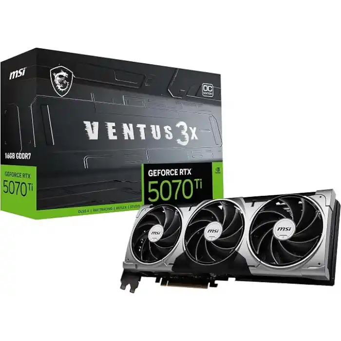 MSI VGA GEFORCE RTX 5070 TI 16G VENTUS 3X OC RTX5070TI 16GB GDRR7 256 B DX12 PCIE 5.0 X16 (3XDP 1XHDMI)
