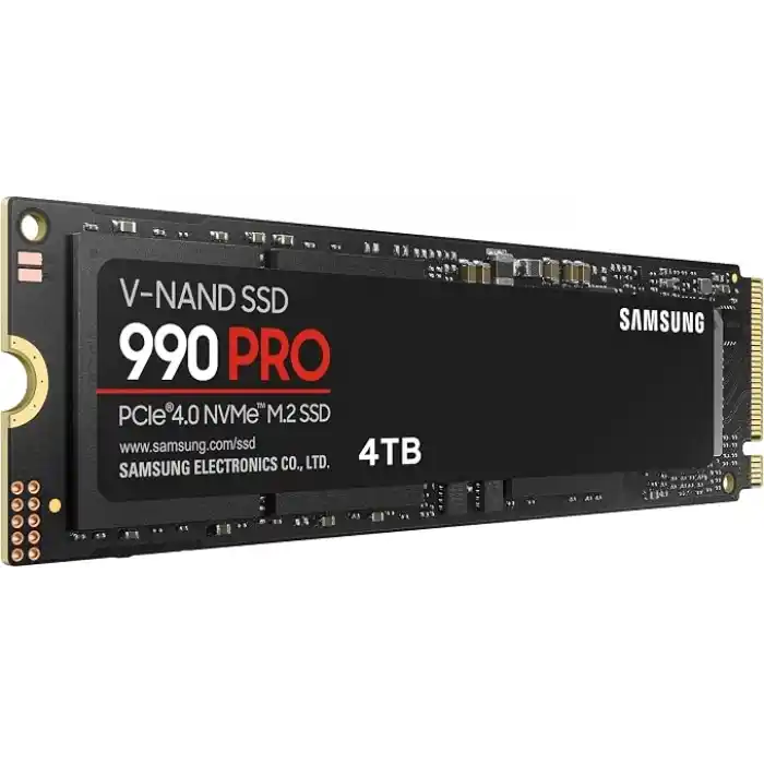 Samsung 990 PRO NVMe M.2 SSD, 4 TB, PCIe 4.0, 7.450 MB/s okuma, 6.900 MB/s yazma, dahili SSD, oyun ve video düzenleme için, MZ-V9P4T0BW