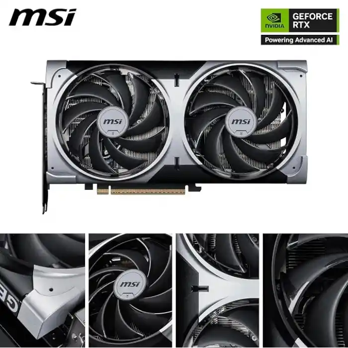 MSI NVIDIA GeForce RTX 5070 12G Ventus 2X OC 192 bit GDDR7 Oyun Grafik Kartı, 2557 MHze kadar Frekansı Artırma, PCIe Gen 5, DLSS 4, DP 2.1 x 3, HDMI 2.1 x 1, SFF Hazır