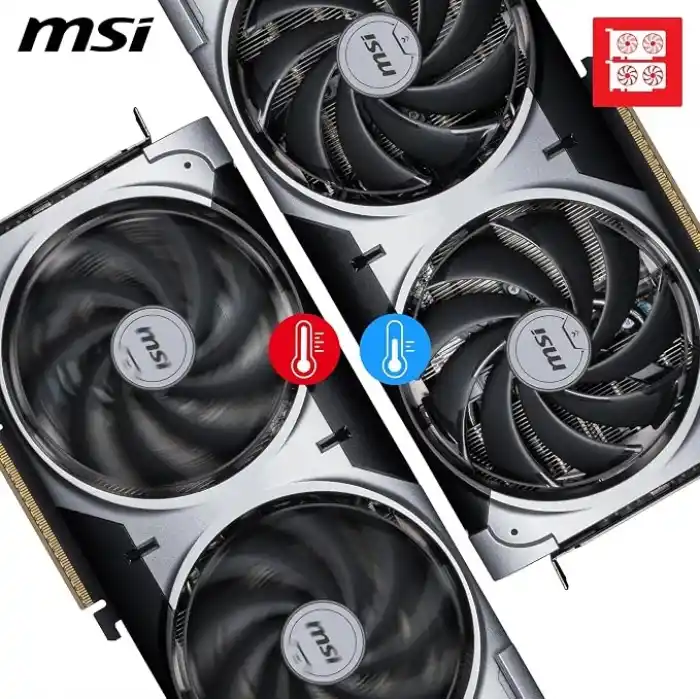 MSI NVIDIA GeForce RTX 5070 12G Ventus 2X OC 192 bit GDDR7 Oyun Grafik Kartı, 2557 MHze kadar Frekansı Artırma, PCIe Gen 5, DLSS 4, DP 2.1 x 3, HDMI 2.1 x 1, SFF Hazır