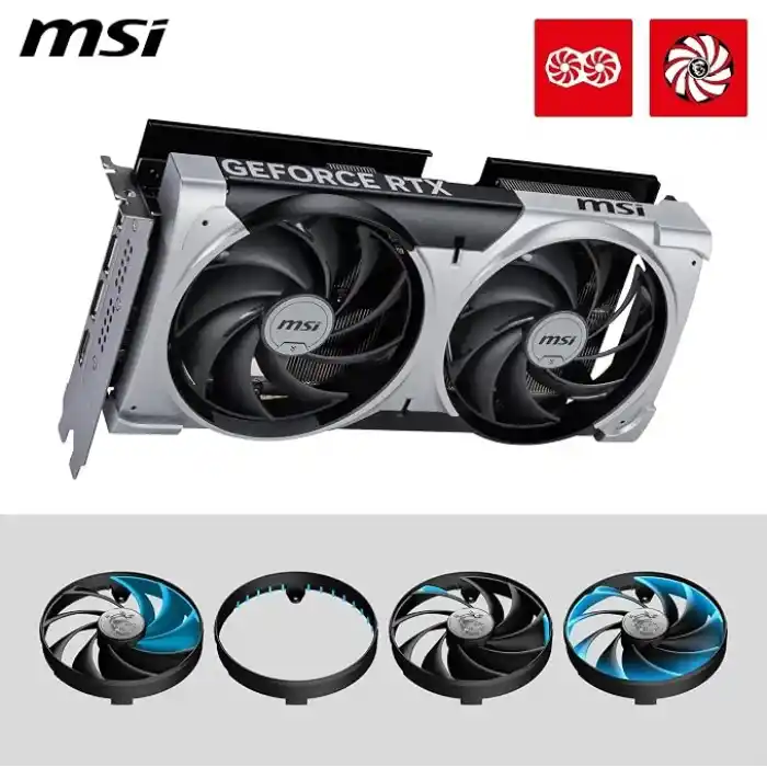 MSI NVIDIA GeForce RTX 5070 12G Ventus 2X OC 192 bit GDDR7 Oyun Grafik Kartı, 2557 MHze kadar Frekansı Artırma, PCIe Gen 5, DLSS 4, DP 2.1 x 3, HDMI 2.1 x 1, SFF Hazır