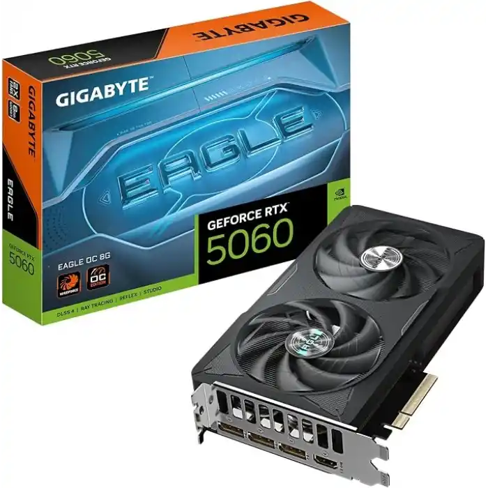GIGABYTE VGA NVIDIA 8GB GDDR7 RTX5060 EAGLE OC GV-N5060EAGLE OC-8GD 128BIT/3XDP/1XHDMI/2XFAN