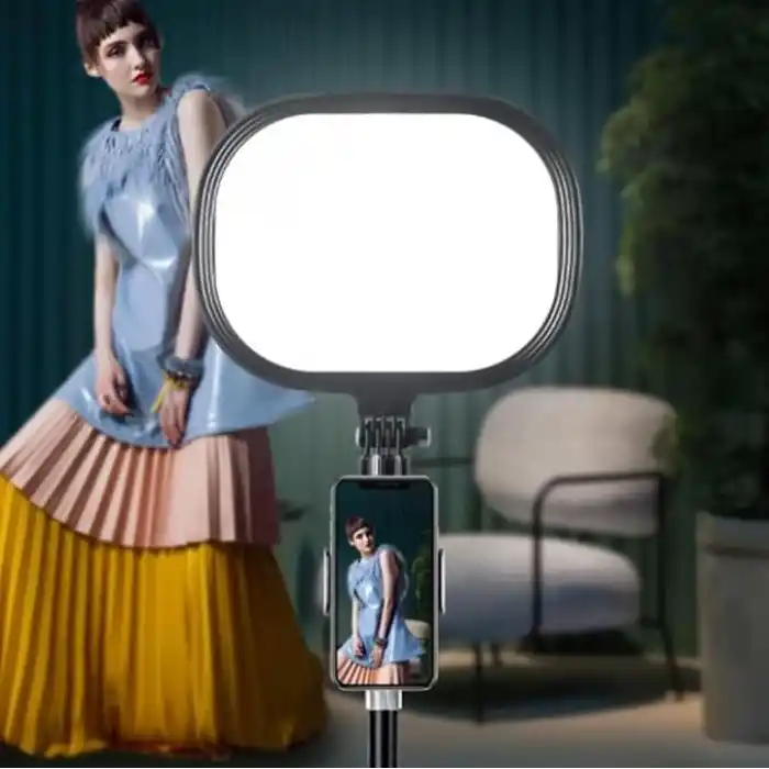 Coverzone Beyaz Sarı Led Aydınlatma Video ve Fotoğraf Çekimi için Sürekli Işık Youtuber Twich Yayın Işığı Ürün Göresel Fotoğraflama Tripodlu Aydınlatma 23cm SY-039 (SY-039)