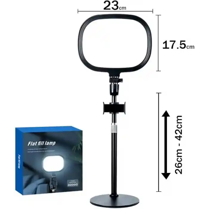 Coverzone Beyaz Sarı Led Aydınlatma Video ve Fotoğraf Çekimi için Sürekli Işık Youtuber Twich Yayın Işığı Ürün Göresel Fotoğraflama Tripodlu Aydınlatma 23cm SY-039 (SY-039)