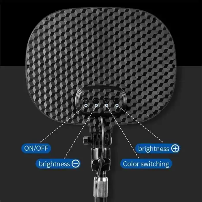 Coverzone Beyaz Sarı Led Aydınlatma Video ve Fotoğraf Çekimi için Sürekli Işık Youtuber Twich Yayın Işığı Ürün Göresel Fotoğraflama Tripodlu Aydınlatma 23cm SY-039 (SY-039)