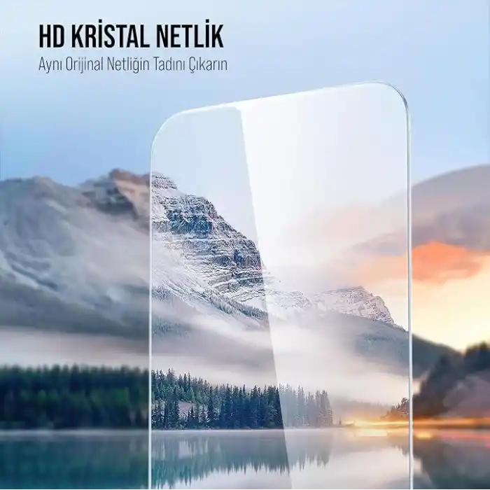 Babilden iPhone 16 Pro/17/17 Pro İle Uyumlu Ekran Koruyucu Hizalama Aparatlı Takılırken Camın Altında Kesinlikle Toz Bırakmayan Darbelere Karşı Ekstra Dayanıklı Temperli Kırılmaz Cam Koruma