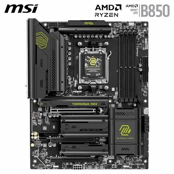 MSI MB MAG B850 TOMAHAWK MAX WIFI AM5 DDR5 8400MHZ(OC) HDMI 4x M.2 USB 10Gbs 5G LAN WI-FI 7 ATX