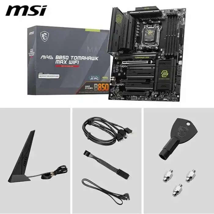MSI MB MAG B850 TOMAHAWK MAX WIFI AM5 DDR5 8400MHZ(OC) HDMI 4x M.2 USB 10Gbs 5G LAN WI-FI 7 ATX
