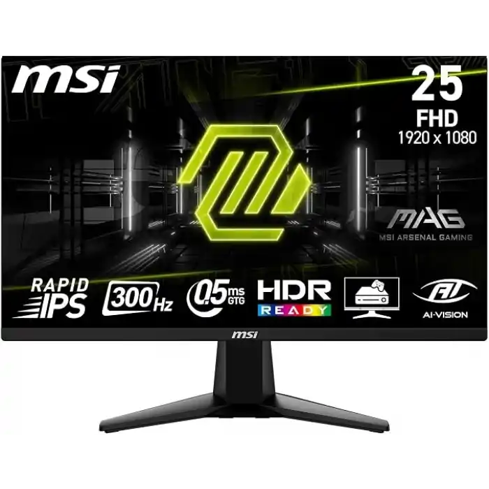MSI 24.5 MAG 255XF, Gaming Monitör, FHD, 16:9 Flat, IPS, 300HZ, 0.5ms (GTG), Adaptive-Sync