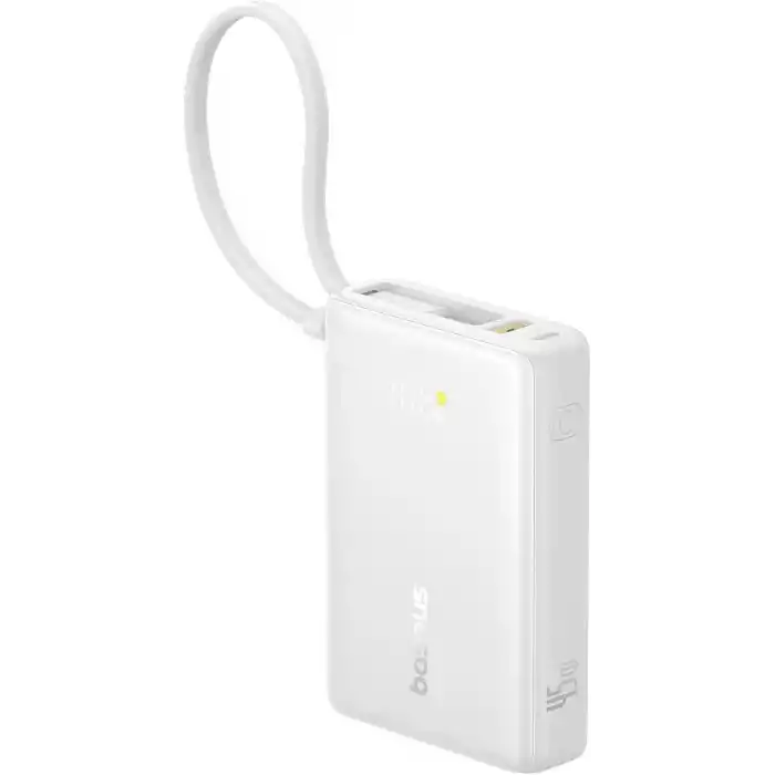 Baseus PicoGo 10.000 mAh 45W Taşınabilir Şarj Cihazı Beyaz