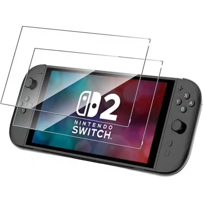 Aiziki [Nintendo Switch 2 için 2 Adet Koruyucu Temperli Cam [Kırılmaz TOP 9H Koruma] [Tam Ekran] Nintendo Switch 2 için Kırılmaz Koruyucu Cam HD Ekran Koruyucu Folyo