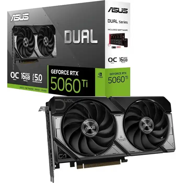 ASUS DUAL GeForce RTX 5060 Ti 16GB GDDR7 OC Edition Gaming Ekran Kartı