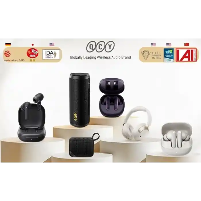 QCY Buds Bluetooth Kulaklık - Şık Tasarım - iPX4-35 Saat Ultra Uzun Pil Ömrü - Düşük Gecikme 0.06s -AI Beyaz
