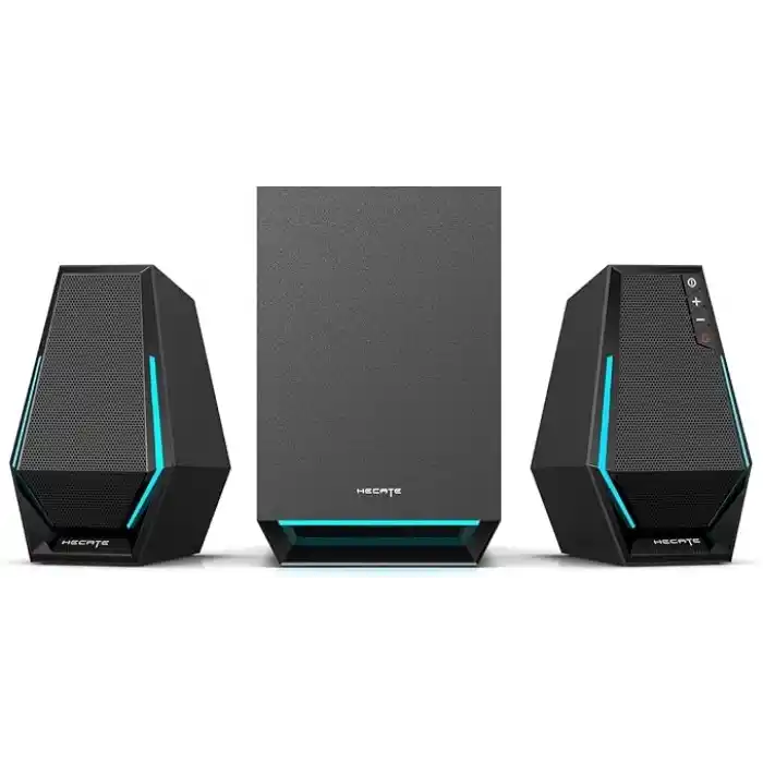 Edifier G1500 MAX 2.1 Bilgisayar Hoparlör Sistemi, Subwoofer Line Out ile 60W Hecate Oyun Hoparlörleri, RGB Işık, Bluetooth 5.3, USB, Type-C, 3.5mm AUX Girişi, Siyah