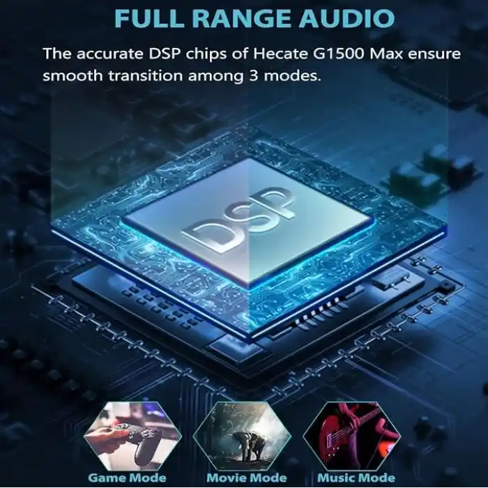 Edifier G1500 MAX 2.1 Bilgisayar Hoparlör Sistemi, Subwoofer Line Out ile 60W Hecate Oyun Hoparlörleri, RGB Işık, Bluetooth 5.3, USB, Type-C, 3.5mm AUX Girişi, Siyah