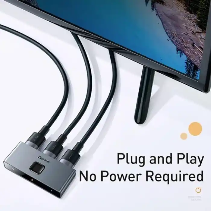 Baseus Matrix 2 in 1 Çok Fonksiyonlu Bilgisayar/Telefon HDMI Hub Adaptörü, Koyu Gri, HDMI Giriş Çıkış 4K & ARC, 4K 60 Hz Destekli, Seyahat Boy