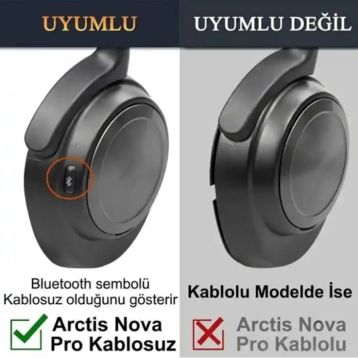 SteelSeries Arctis Nova Pro Wireless (Nova Pro Kablolu ile Uyumsuzdur!) & Nova Elite ile Uyumlu Soğutucu Jel Kulaklık Pedi - İpeksi Kumaş & Hafızalı Köpük Kulaklık Süngeri (Soğutucu Jel - Kumaş)