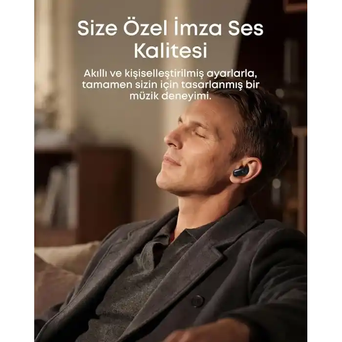 Soundcore Liberty 5 Pro, Yapay Zeka Destekli Hibrit Gürültü Engelleme, LDAC, Hi-Res Audio, IP55, Siyah - D1203