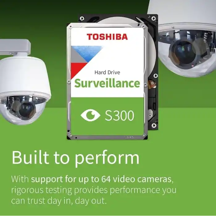 Toshiba S300 2 TB dahili sabit disk, gözetleme sistemleri için, HDD - Bulk (3,5 inç SATA 6 Gbit/s 5400 RPM 128 MB önbellek)