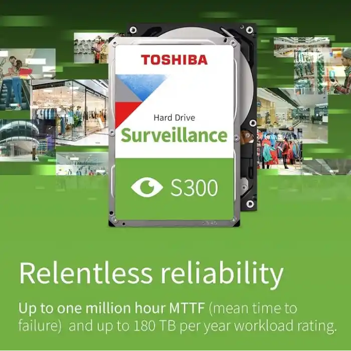 Toshiba S300 2 TB dahili sabit disk, gözetleme sistemleri için, HDD - Bulk (3,5 inç SATA 6 Gbit/s 5400 RPM 128 MB önbellek)