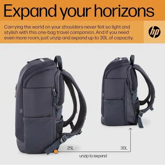 HP Travel 25 Litre 15,6 Demir Grisi Dizüstü Bilgisayar Sırt Çantası (6B8U4AA)