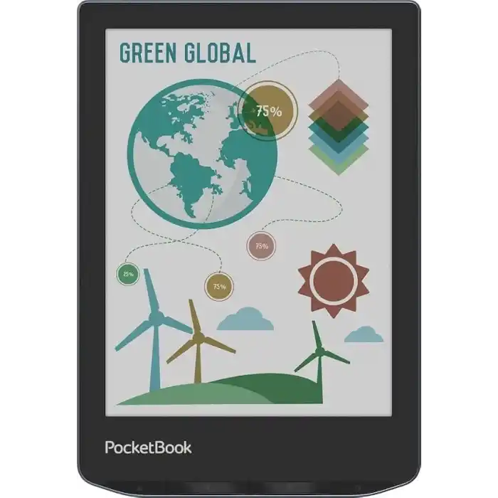 PocketBook Verse Pro Color 634 E-Kitap Okuyucu | 6 İnç E-Ink Kaleido 3 Renkli Ekran | 16 GB | Wi-Fi | Stormy Sea