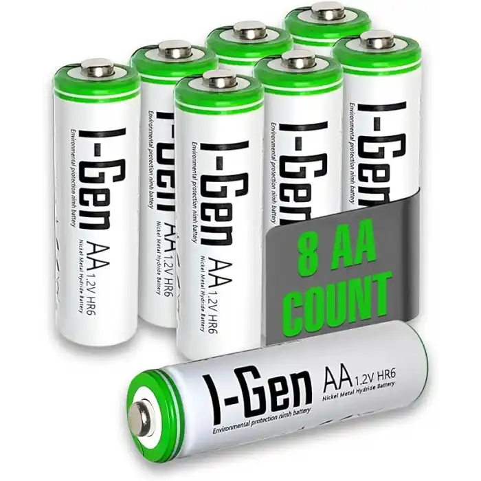 I-Gen B108 8 Adet AA 2700 mAh Şarj Edilebilir Kalem Pil 1.2V Ni-MH Şarjlı Pil