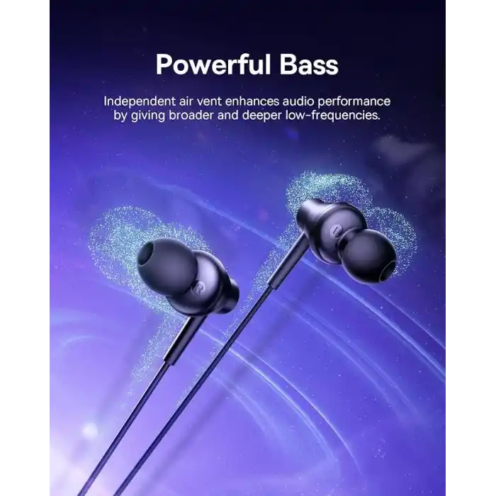 Baseus Encok HZ11 3.5mm Mikrofonlu Kulaklık-Siyah