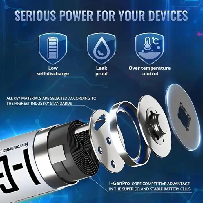 I-Gen B108 8 Adet AA 2700 mAh Şarj Edilebilir Kalem Pil 1.2V Ni-MH Şarjlı Pil