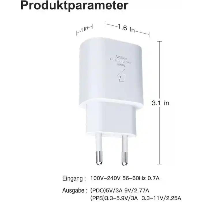 Syrox PD25T Q3.0 Pd 25W Type-C To Type-C Hızlı Şarj Aleti Set Beyaz