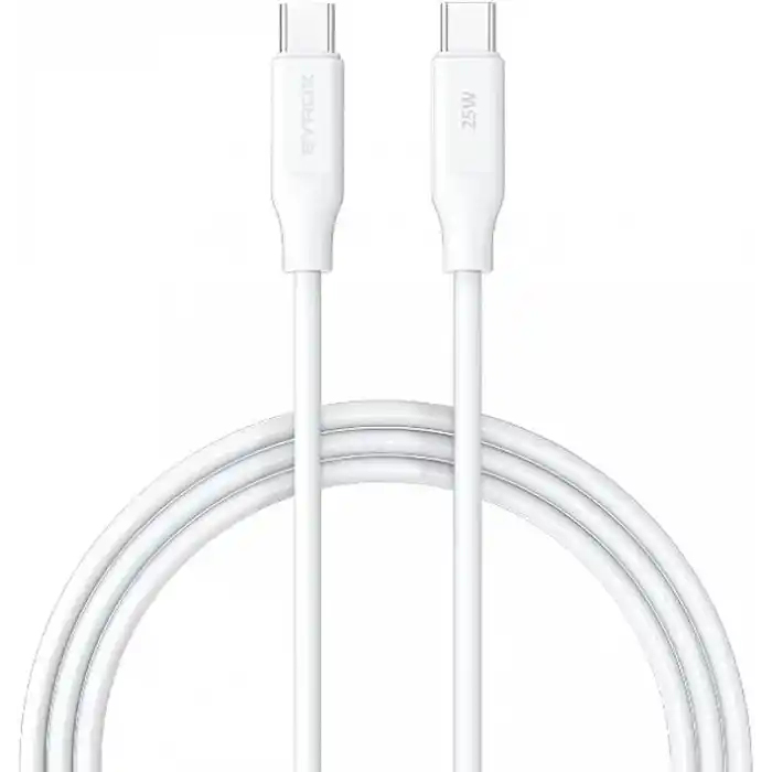 Syrox PD25T Q3.0 Pd 25W Type-C To Type-C Hızlı Şarj Aleti Set Beyaz