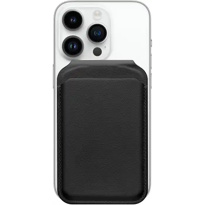 URUCHI Mag-Safe Standlı Manyetik Cüzdan iPhone 17/16/15/14/13/12 Serileri ile Uyumlu, Güçlü Mıknatıslı Kartlık, RFID Korumalı, Premium Deri, 3 Kart Kapasiteli, İnce ve Hafif Tasarım – Siyah