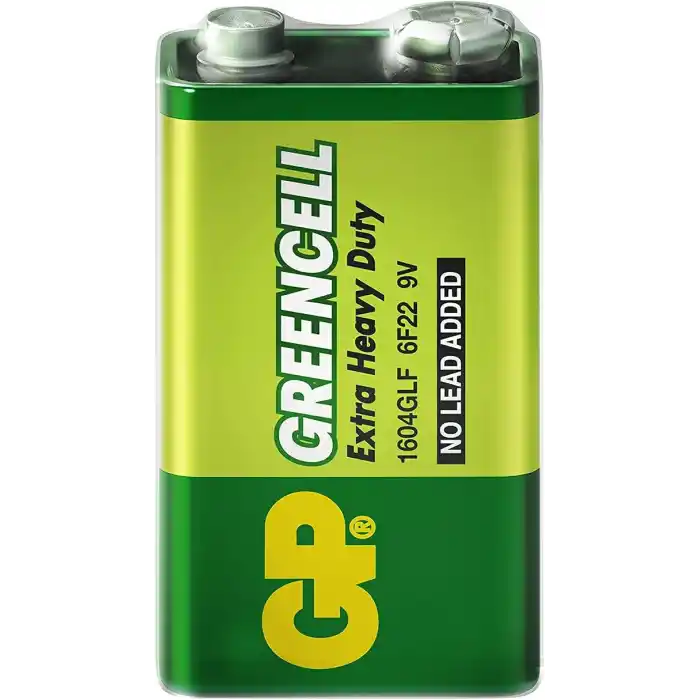 Gp Batteries Gp1604G Greencell 6F22/1222/9V Pil, 9 Volt, 10Lu Kutu