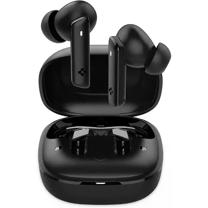 Spigen Audio TWS P20 Bluetooth Kablosuz Kulaklık - ANC Pro Aktif Gürültü Engelleme & 10mm Graphene Sürücü & 30 Saat & ENC 6 Mikrofon & Şeffaf & Gaming Mod iPX5 Black - ASD07888