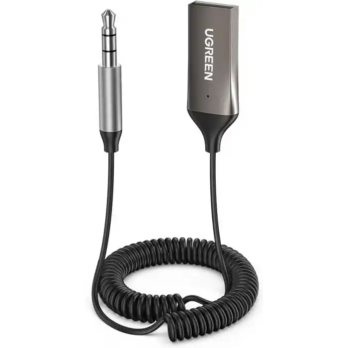 Ugreen Mikrofonlu 3.5 mm Aux Bluetooth 5.3 Alıcı Adaptör Araç Kiti