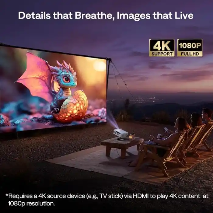 Aurzen Eazze D1G Google TV ve Dolby Audio özellikli projektör – ev sineması