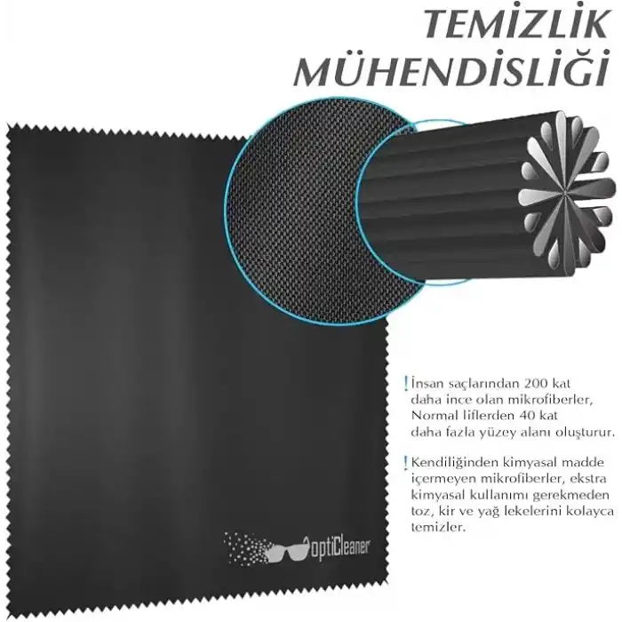 OptiCleaner 13’lü Mikrofiber Temizlik Bezi – Kamera Lens, Gözlük, Telefon, Tablet, Laptop ve TV Ekranları İçin, Çizmez ve İz Bırakmaz