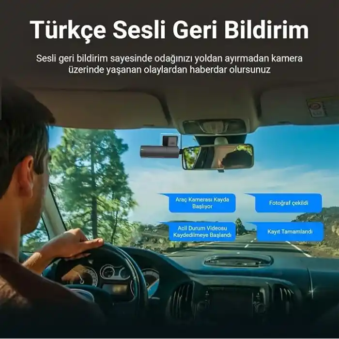 Kawa D6 3K 1620P WDR WiFi 145° Geniş Açı Lens Araç Kamerası + 32GB Hafıza kartı