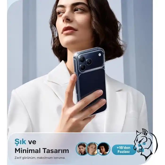 URUCHI Crystal Clear Şeffaf Kılıf, iPhone 18 Pro Max / 17 Pro Max ile Uyumlu, Darbelere Dayanıklı Sert PC Arka Yüzey, Kaymaz Tutuş, Kamera Korumalı, İnce ve Hafif Tasarım, Sararma Karşıtı (Şeffaf)
