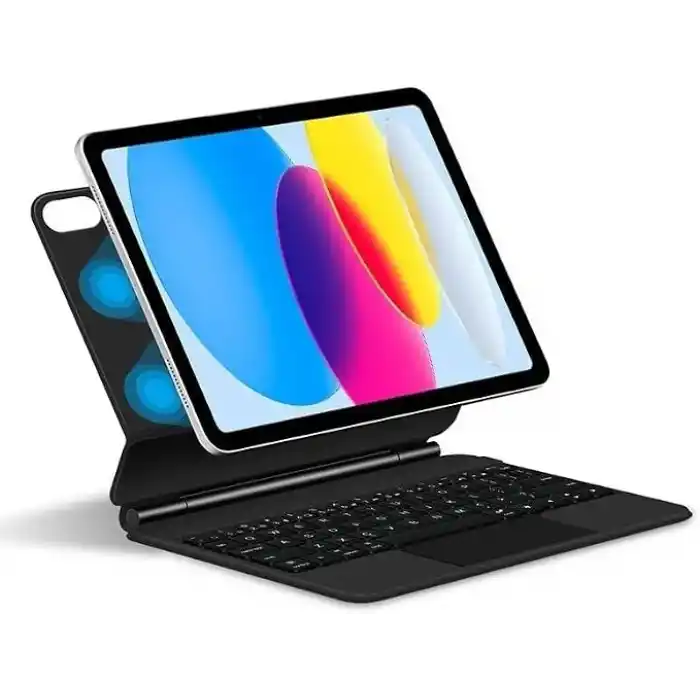 UnDePlus iPad Air 11inç M4/M3/M2 Air 4/5.Nesil 10.9 Klavyeli ile uyumlu Kılıf Magic Keyboard Touchpad Aydınlatmalı Klavye 2026-2024