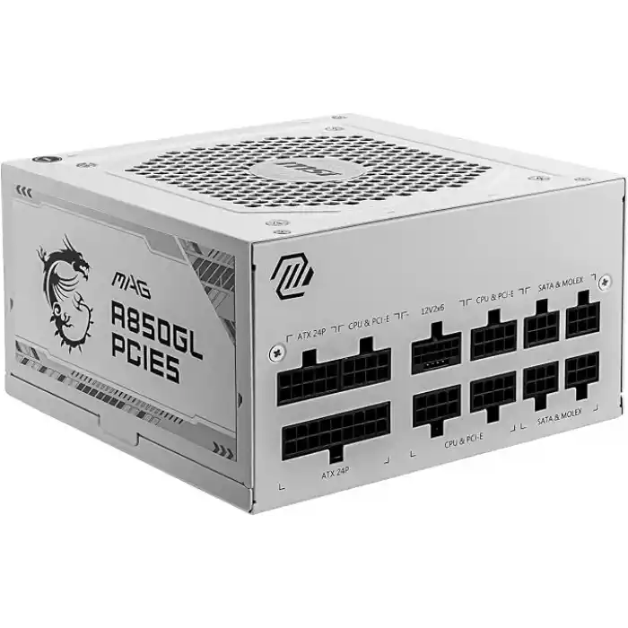 MSI MAG A850GL White 850W 80 Plus Gold 120mm Power Supply