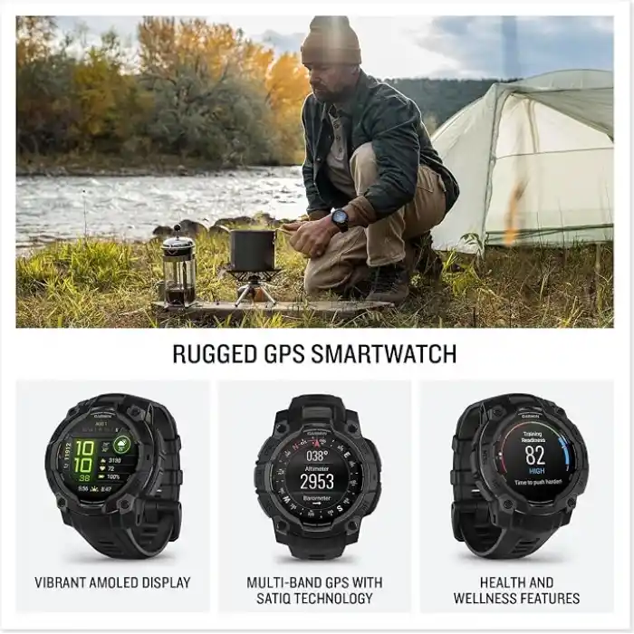 Garmin Instinct 3 45mm Amoled Siyah Akıllı Saat