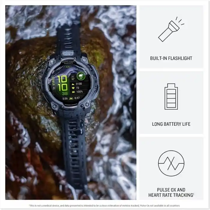 Garmin Instinct 3 45mm Amoled Siyah Akıllı Saat