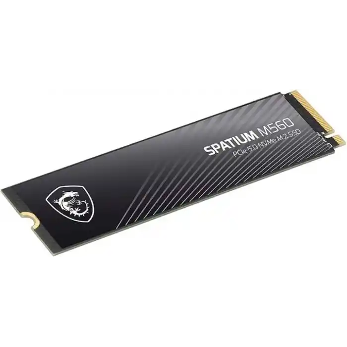 MSI SPATIUM M560 SSD 2 TB - PCIe 5.0 NVMe M.2 dahili katı hal sürücü, 10.300 MB/s okuma, 8.700 MB/s yazı, 3D NAND, entegre veri güvenliği, merkez, 5 yıl garanti (1200 TBW)