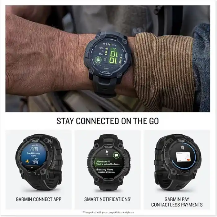 Garmin Instinct 3 45mm Amoled Siyah Akıllı Saat